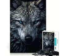 White Wolf Portrait Jigsaws for Adults1000 Pieces Brain Memory Game Fine Cut Premium Finishing Engaging Way to Pass Free Hours (50x75cm)