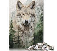 White Wolf Puzzles500 Pieces Wooden Puzzle Jigsaws for Adults Brain Teaser Puzzles For Adults 500pcs (52x38cm)