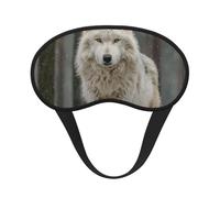 White Wolf Sleep Mask, Soft and Breathable Eye Mask, Elastic Band Design Suitable for Travel and Camping.