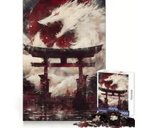 White Wolf Spirit Gate 1000 Pieces Puzzles for Adults Cognitive Boost Mindful Escape Tight Lock (38x26cm)