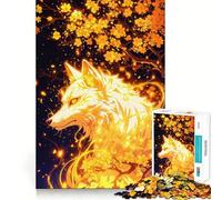 White Wolf Spirit Jigsaw Puzzle 1000 Think Boost Game Tight Lock No Loose Pieces Interactive Brain Challenge for Home (38x52cm)