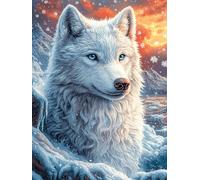 White Wolf Under The Northern Lights 300 Piece Jigsaw Puzzle Pack Wildlife Plant Teens Beginners Cognitive Development Puzzle Fans Group Play Anniversary Recycled Cardboard 300 PCS