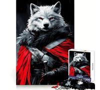 White Wolf Warrior Animal Adults Puzzles 1000 Piece Jigsaws Strategic Think Mindful Escape Precise Fit Nice Gift (50x75cm)