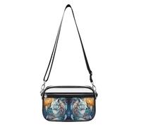 White Wolf with Dream-catcher Women's Clear Crossbody Bag Fashion Purses Small Shoulder Handbags, Stadium Approved