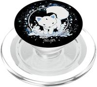 White Wolf with Moon and Stars Gothic Fox Galaxy PopSockets PopGrip for MagSafe