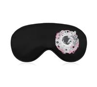 White Wolf with Wing Sleep Masks for Women Men Cute Eye Mask Soft Patch Blackout Eye Cover Travel Blindfold