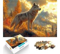 White WolfPuzzles for teenagers 1000 Piece Help the brain exercise addictive toys to cultivate patience great gift 38x26cm