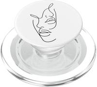 white womens faces line drawings modern art hipster PopSockets PopGrip for MagSafe