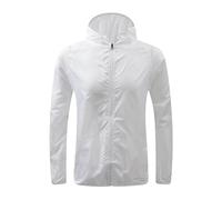 White Women'S Men'S Waterproof Lightweight Rain Jackets Unisex Adults Hooded Raincoat Packable Functional Windbreaker Outdoor Breathable Raincoats Windproof Trench Jacket With Storage Bag XXXXL