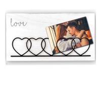 Wood and Metal Heart Photo Holder Overall Size 14.5x8"