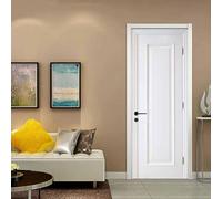 White Wood Door Stickers for Interior Doors Wooden Patterns 3D Door Decals Art Sticker Self Adhesive Door Murals for Bedrooms Living Room Bathroom Home Decor 90 x 210 cm A5363