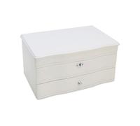 White Wood Lockable Drawer Jewel Box - P56173