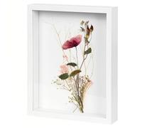 White Wooden 3D Picture Frame, 3D Shadow Box A4, Deep Box Photo Frame, Keep Memories Shadow Box Frame, 21 x 29.7cm Frame for Filling Objects, Display Photo Frames for Crafts Anniversary Wedding