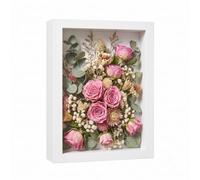 White Wooden 3d Picture Frame A4, Deep Shadow Box for Photos and Keepsakes | 21 X 29.7cm Size with Display Depth for Crafts, Wedding Mementos, Anniversary Souvenirs and Memory Collections