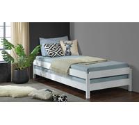 White Wooden 3IN1 Stacking Guest Bed Mattress Guru White Single