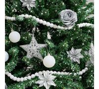 White Wooden Ball Garland - 150cm (1.5m / 59')