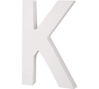 White Wooden MDF Letter K - Size 13cm Tall - Free Standing Wooden Letters for Arts & Crafts Personalized Name Decor