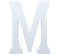 White Wooden MDF Letter M - Size 13cm Tall - Free Standing Wooden Letters for Arts & Crafts Personalized Name Decor