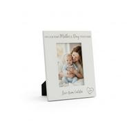 White Wooden Personalised On Our First Mothers Day Portrait Photo Frame