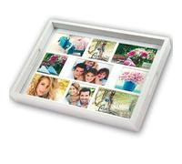 White Wooden Photo Tray for 9 Photographs