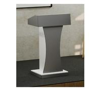 White Wooden Podium for Presentations & Conferences - Mobile Pulpit Display Stand for Office, School, Church & Events - Stylish, Versatile & Durable Lectern