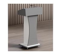 White Wooden Podium for Presentations & Conferences - Mobile Pulpit Display Stand for Office, School, Church & Events - Stylish, Versatile & Durable Lectern