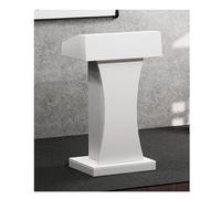 White Wooden Podium for Presentations & Conferences - Sleek Versatile Display Stand for Office School Church & Events - Professional Lectern for Public Speaking