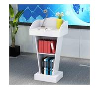 White Wooden Podium StandVersatile Lectern for Churches Classrooms Events & ConcertsProfessal Floor Pulpit for Spes Presentats & Public Speaking
