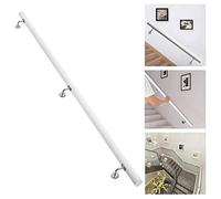 White Wooden Stair Handrail 1ft 20ft Adjustable Wall Mount Non Slip Grab Bar for Indoor/Outdoor Use Perfect Support for Elderly & Children 16ft Length