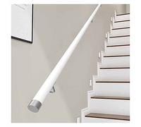 White Wooden Stair il Kit 1.6ft 13ft Adjustable Non Slip Banister Railing Safe Support Rod for Corridors Stairs 180cm (5.9ft) Length