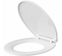 White Wooden Standard Toilet Seat Soft Close 18" with Fittings Marco Paul White One Size