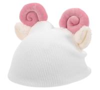 White Woolen Yarn Ski Helmet Cover for Skiing and Winter Holidays | Foldable, Easy to Clean, Cartoon Design, Funny Creative Style, Decorative Fit for Snow Sports Use