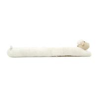 White Woolly Sheep Draught Excluder | Plush & Corduroy Door Draft Cushion | Fabric Sheep Door Draught Excluder - 88cm