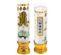 White Worship Candles Plastic Funeral Supply for Shrine Altar Table Decor | Chinese Style, Smooth Lines, Portable Design, Not Easy to Break, Suitable for Traditional Ceremonies, Temple Staff