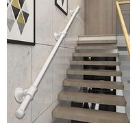 White Wrought Iron Anti-Slip Grab Bar for Seniors & Kids - 3.6m/4m/5.4m Safety Railing for Indoor/Outdoor Home & Garden Support, Durable Handrail for Stability
