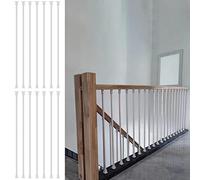 White Wrought Iron case Guardrail Post Set 14Pack Balustrade Columns for Lofts & Indoor Bridges Square Design & StylishRailing Solutions