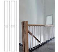 White Wrought Iron Railing 16Pack13 Height Square Posts & Balusters for Balconies Lofts StairsDurable Stylish Safety Guard for Interior Spaces
