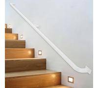 White Wrought Iron Stair Kit, 80 cm il for Indoor & Outdoor, Safety Solution for Wall Stairs, Modern Home Decor, & Stylish il System