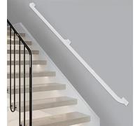 White Wrought Iron Wall il for Stairs | Indoor & Outdoor Safety Grab Bar | Durable Support Rail for 1-6 Meter Steps | Perfect for Home & Commercial Use