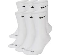 (White, X-Large) Nike Everyday Plus Cushioned Crew Socks 6 Pairs
