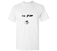 (White, XL) Mona Lisa Smile Face Painting Leonardo da Vinci Men T Shirt Tee Top