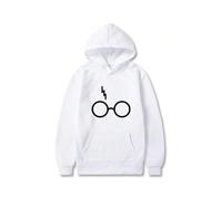 (WHITE, XXL) Harry Potter Hoodies Fashion Sweatshirts Spring Autumn women men Hooded Top Funny Cute Casual Hoodie Pullover