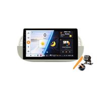 White,Y600S,Car Stereo Android 15.0 Radio for F-iat 500 2007-2014 GPS Sat Navigation 9'' Touchscreen DVD Multimedia Video Player FM BT Receiver with Carplay 4G 5G WiFi DSP SWC