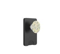 White Yellow Daffodil Botanical Illustration Print PopSockets PopWallet for MagSafe