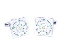 White Yorkshire Rose Cufflinks