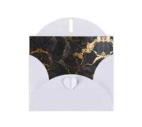 White YYHWHJDE black marble texture gold Picture Greeting Card 6x4 in with Double-Sided Pearl Effect and Environmentally Friendly Ink