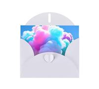 White YYHWHJDE Cotton Candy Printing Greeting Card for Christmas, Birthday, Valentine's Day, Wedding Anniversary, and Parties