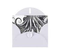 White YYHWHJDE Octopus tentacles Picture Greeting Card 6x4 in with Double-Sided Pearl Effect and Environmentally Friendly Ink