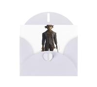 White YYHWHJDE Scary scarecrow Picture Greeting Card 6x4 in with Double-Sided Pearl Effect and Environmentally Friendly Ink