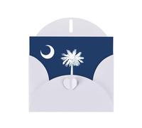 White YYHWHJDE South Carolina Flag Picture Greeting Card 6x4 in with Double-Sided Pearl Effect and Environmentally Friendly Ink
